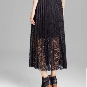 NWT black free people lace skirt size 2
